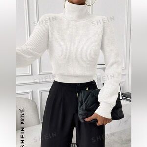White Turtleneck sweater